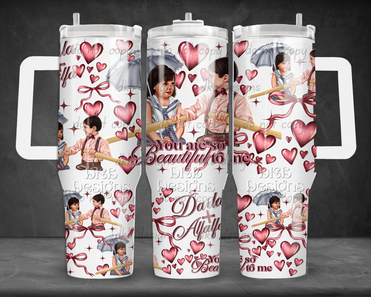 Beautiful to me 40oz Tumbler UV DTF