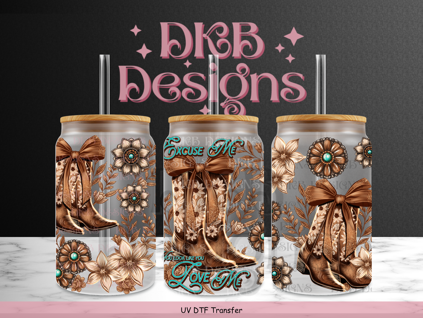 Excuse me 16oz glass can UV DTF