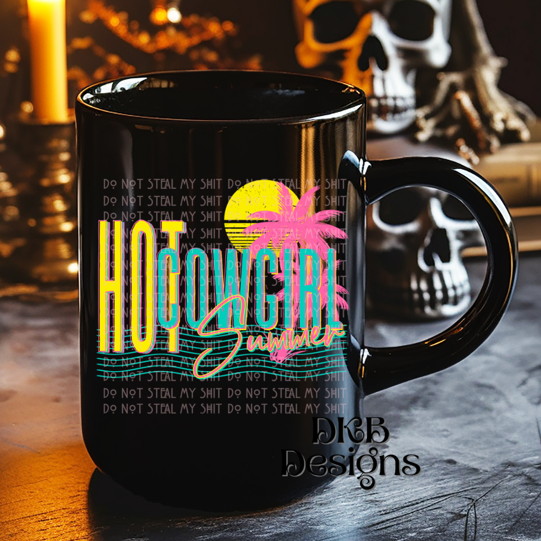 Hot cowgirl summer UV DTF