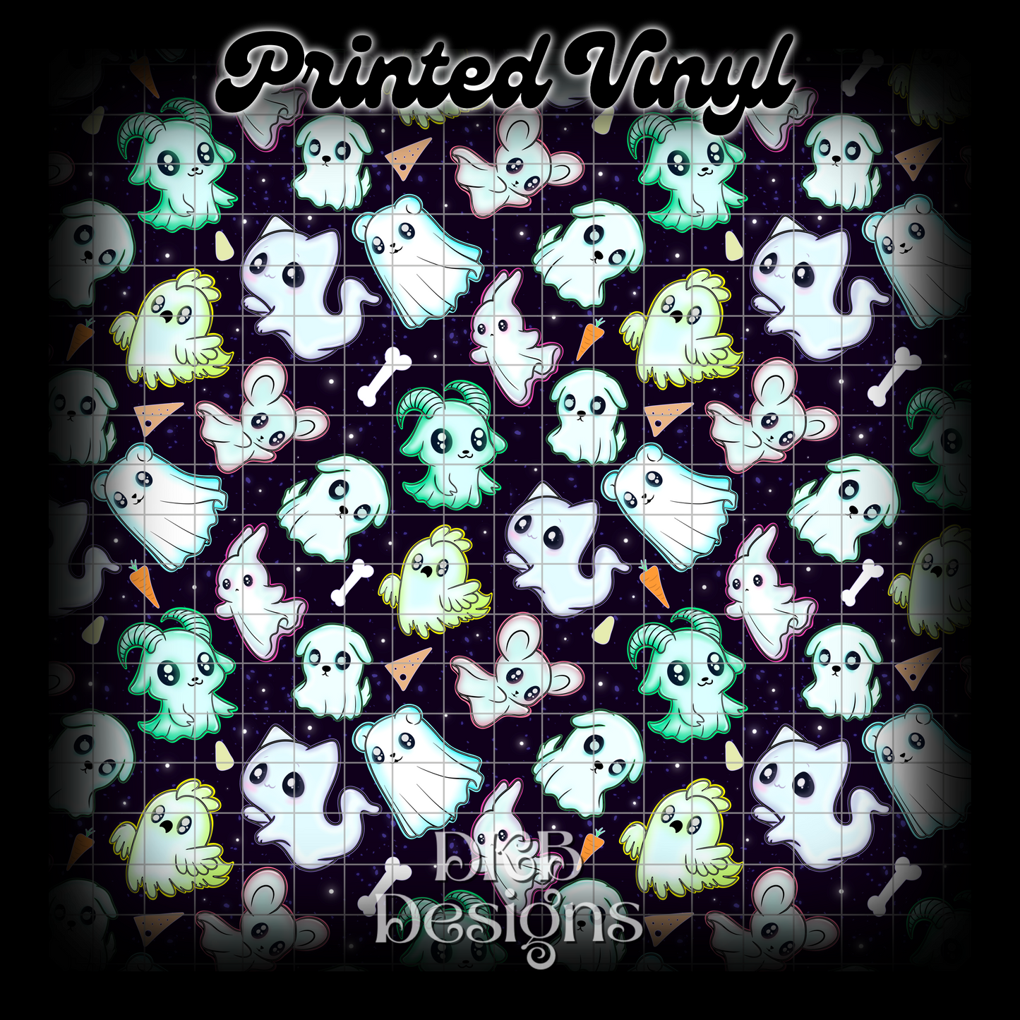 Ghost animals Printed Vinyl