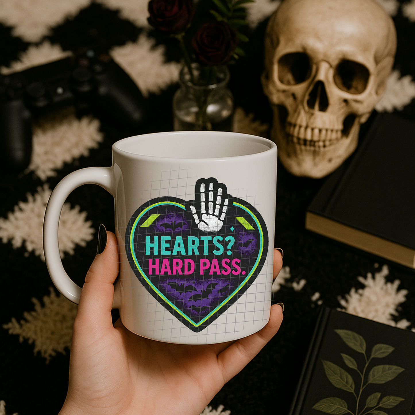 Hearts? Hard pass. UV DTF