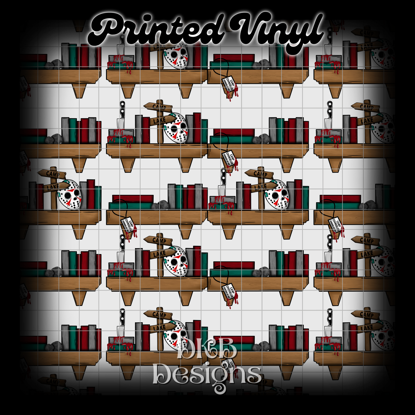 Horror shelf 1 Printed Vinyl