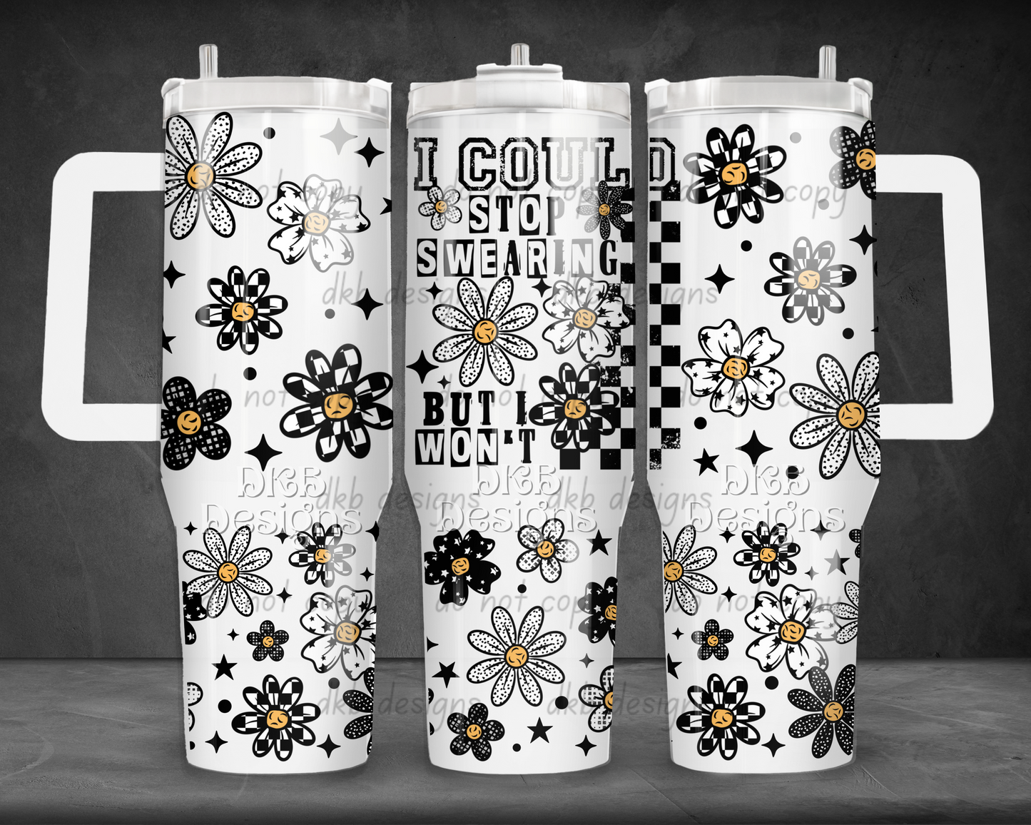 Swearing 40oz Tumbler UV DTF