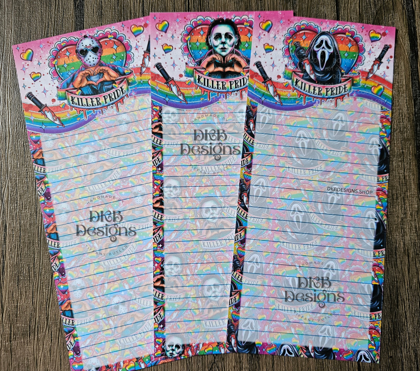 Killer Pride 8" x 3.5" memo pad