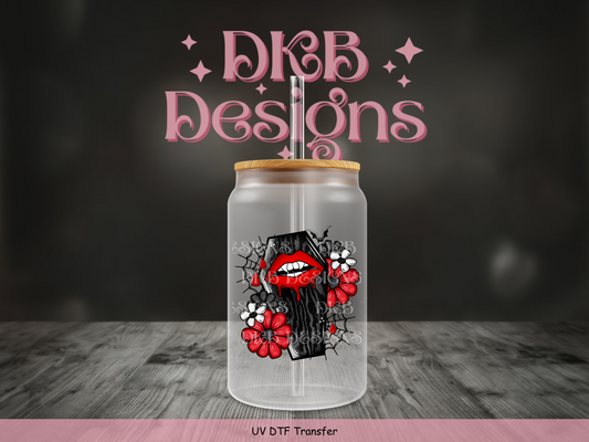Floral Coffin UV DTF