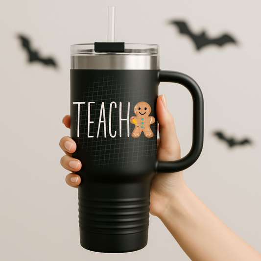 Teach gingerbread UV DTF