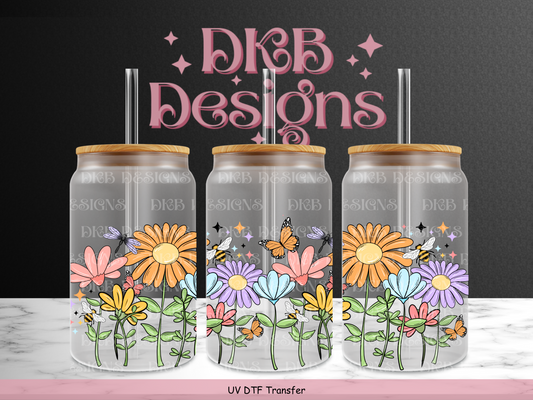 Spring 16oz glass can UV DTF