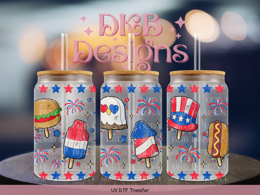 4th pops 16oz glass can UV DTF