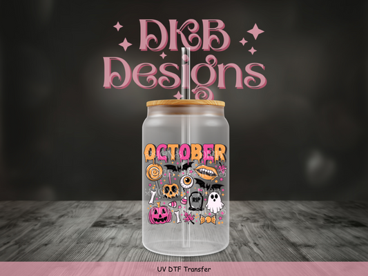 October (pink) UV DTF