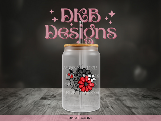 Red Bat florals  UV DTF