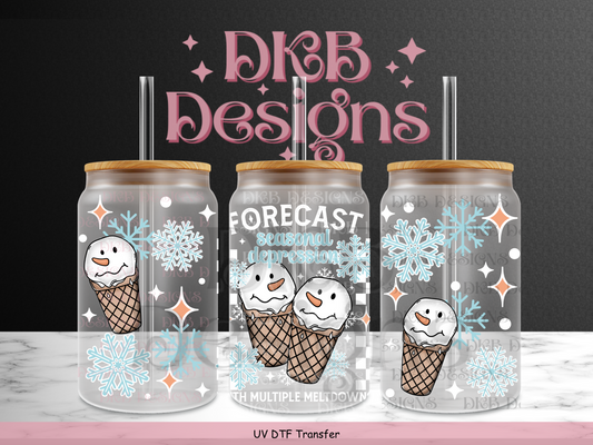 Forecast (white) 16oz glass can UV DTF