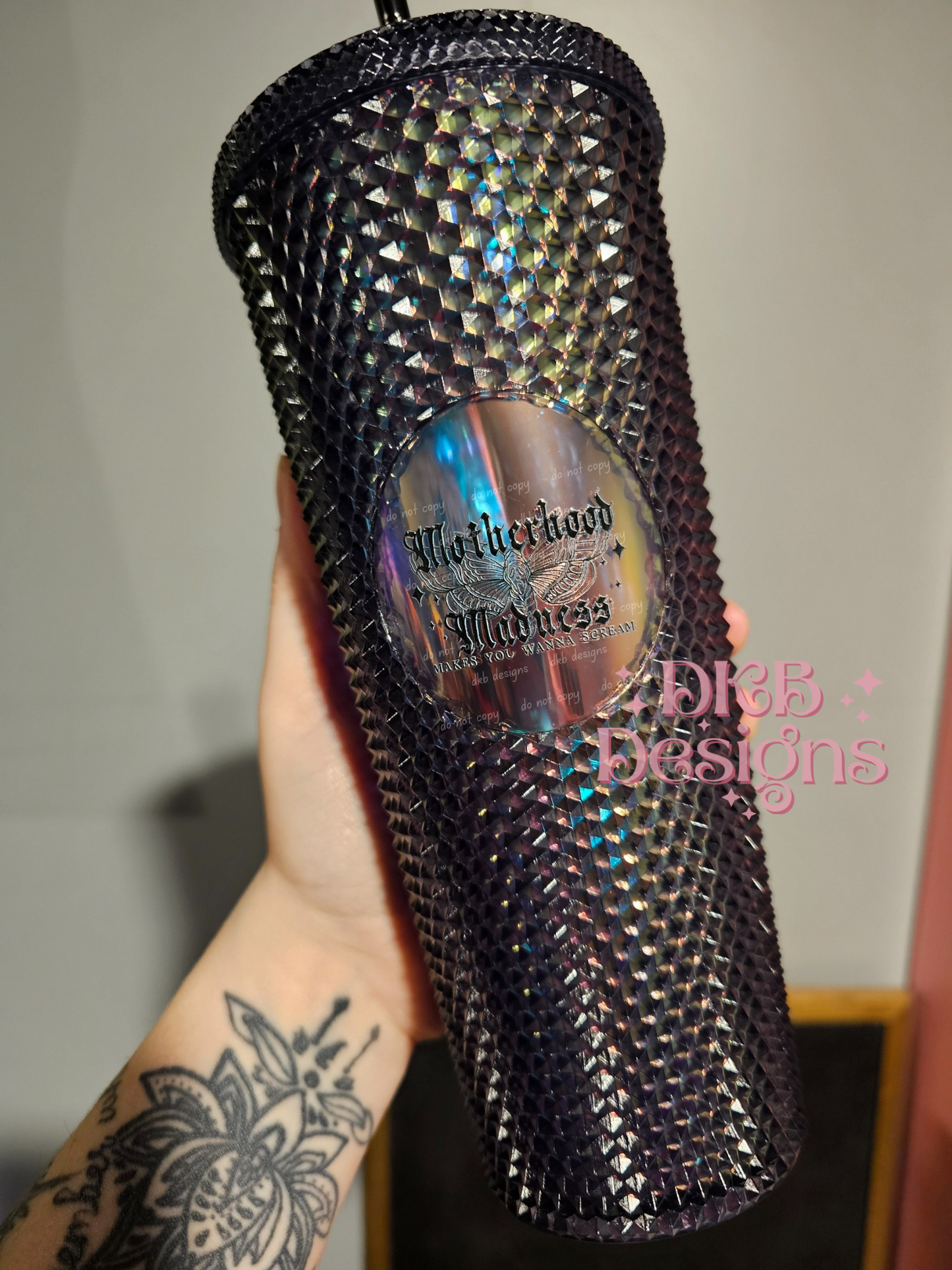 Motherhood Madness Studded Tumbler