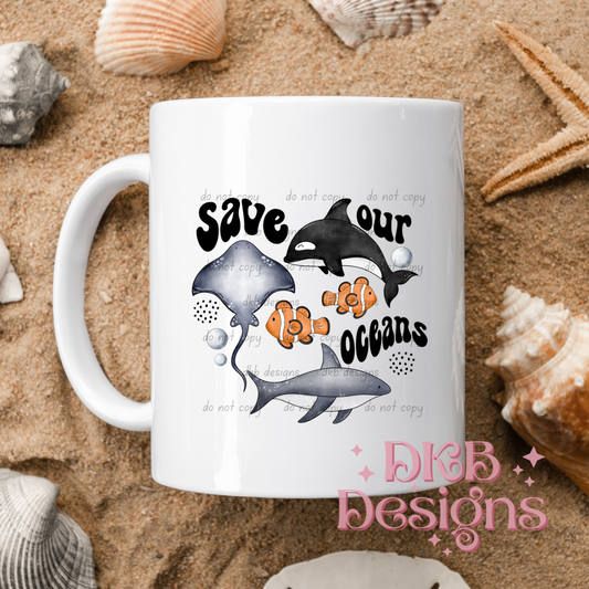 Save our oceans UV DTF