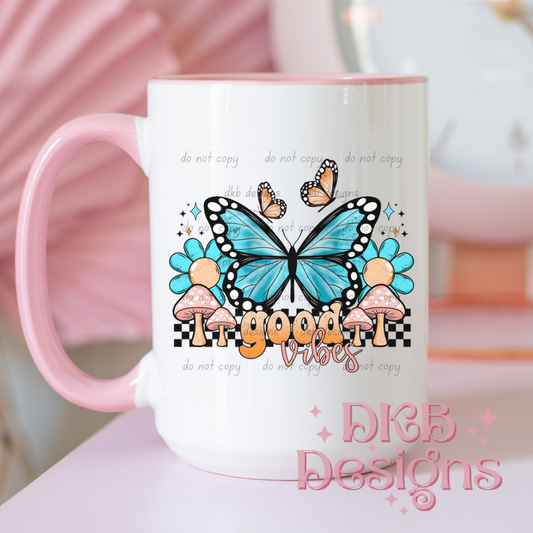 Good vibes butterfly UV DTF