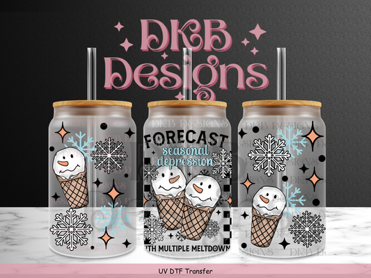 Forecast (black) 16oz glass can UV DTF