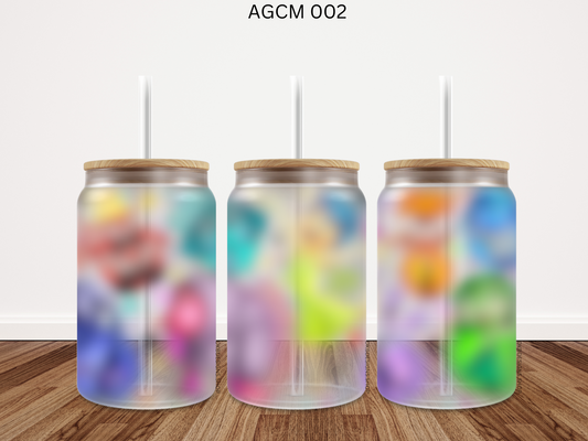 002 AGCM 16oz glass can UV DTF