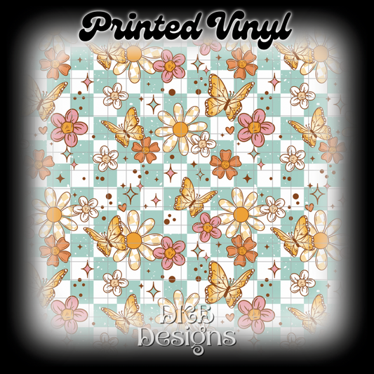 Butterfly floral Printed Vinyl