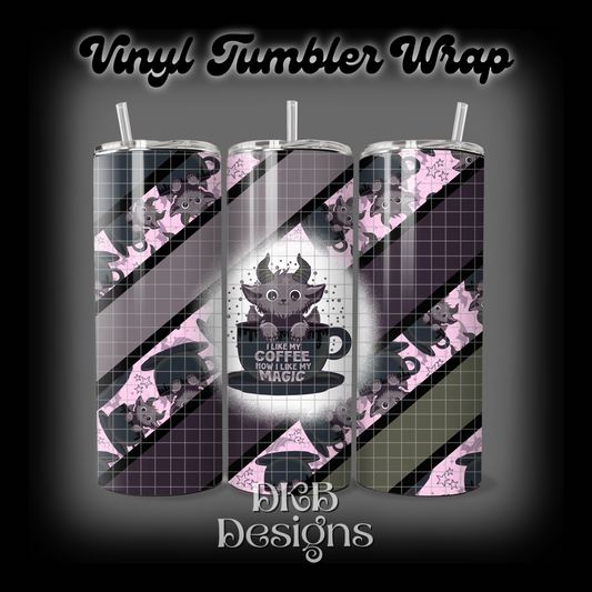 Magic coffee vinyl tumbler wrap