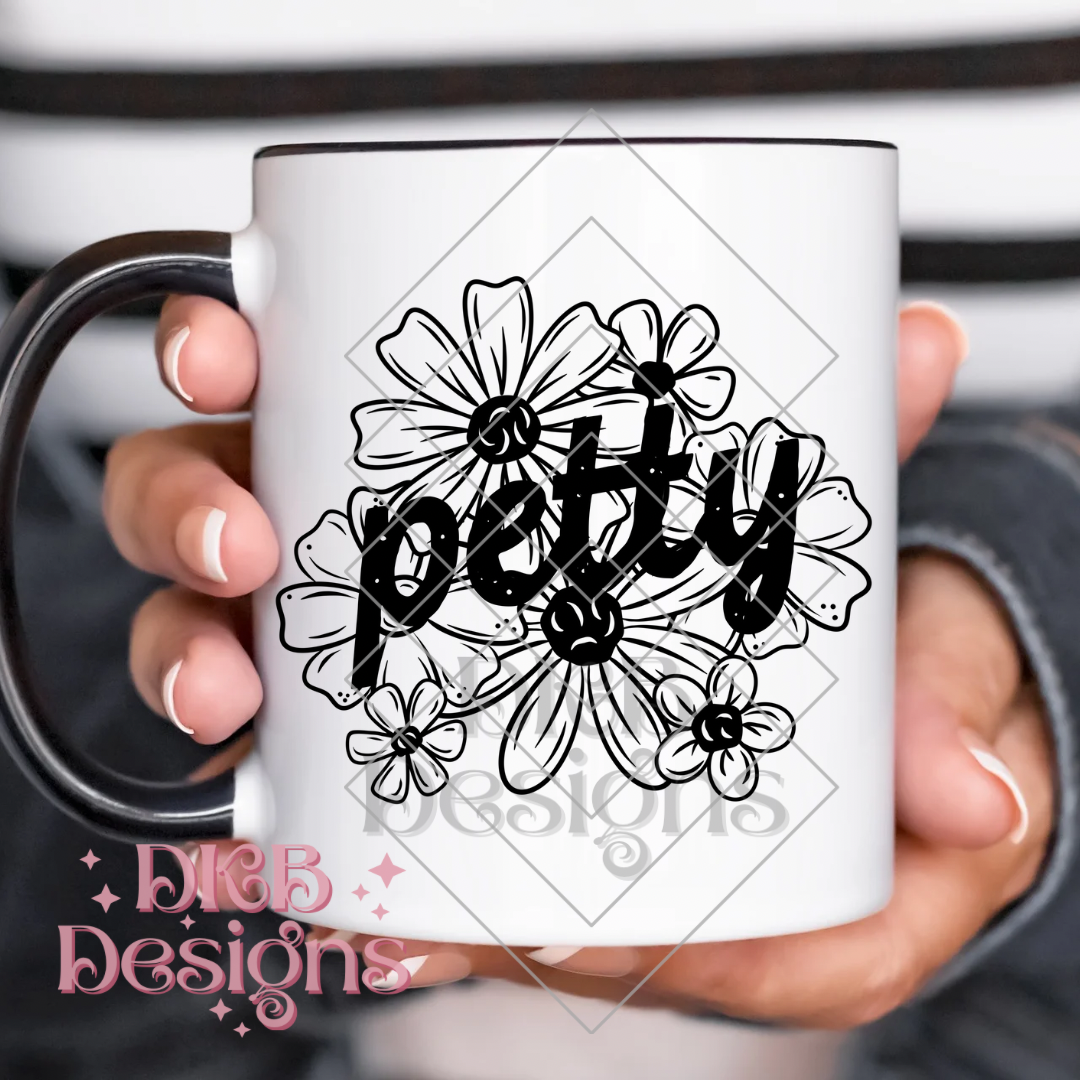 Petty florals (black) UV DTF