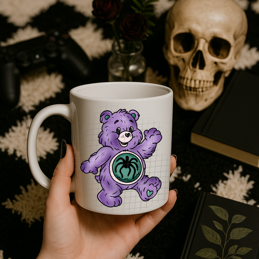 Purple stranger bear UV DTF