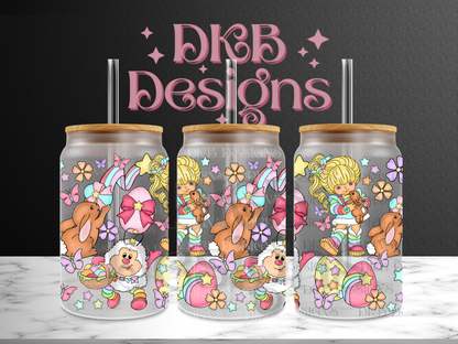 RB Easter 16oz glass can UV DTF