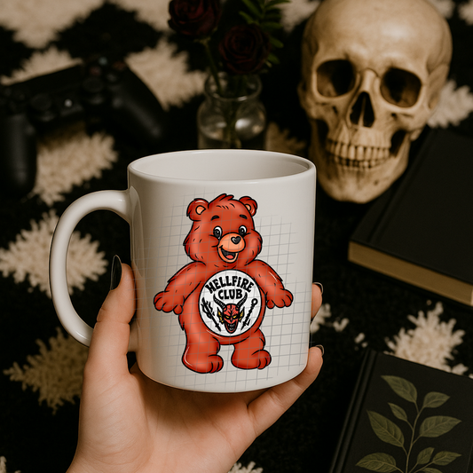 Red stranger bear UV DTF