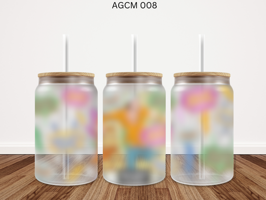 008 AGCM 16oz glass can UV DTF