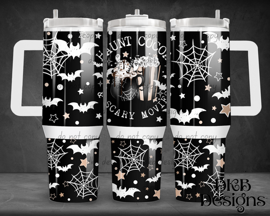 Haunt cocoa (white) 40oz Tumbler UV DTF