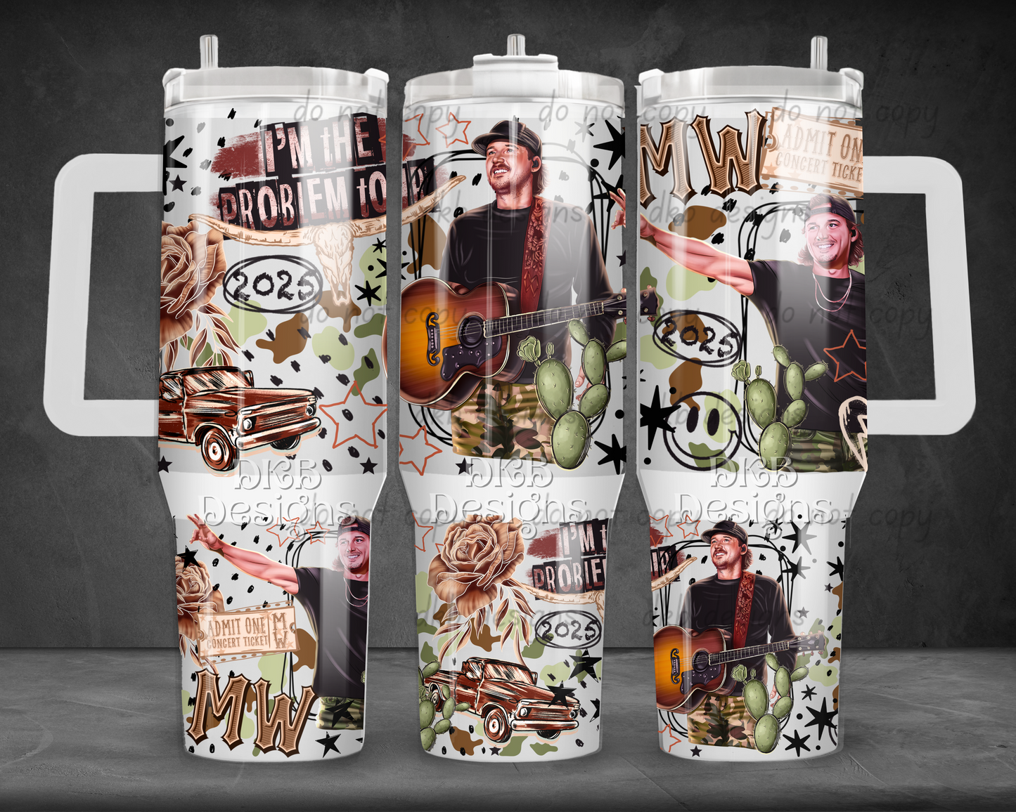 I'm the problem 40oz Tumbler UV DTF