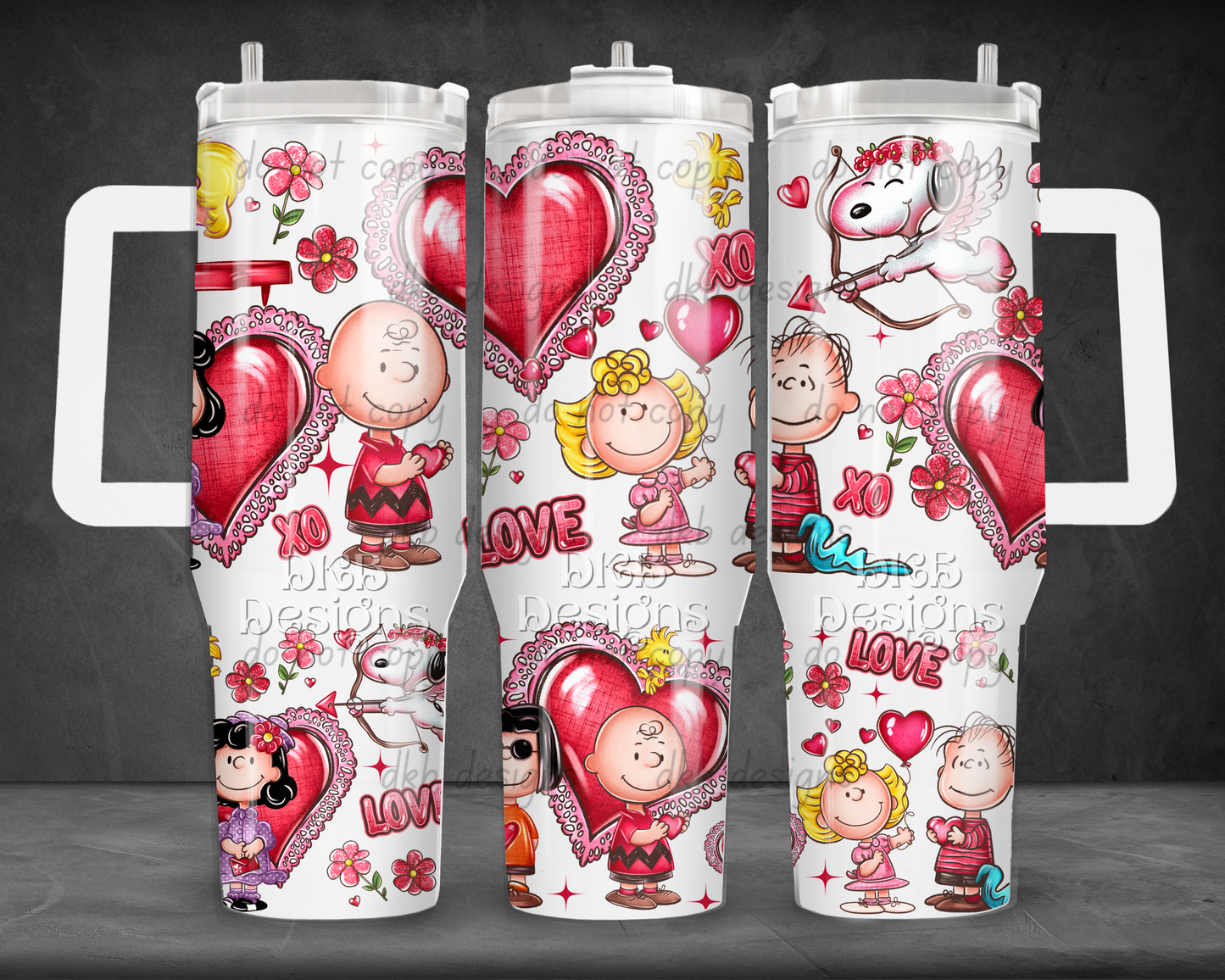 Peanut love 40oz Tumbler UV DTF