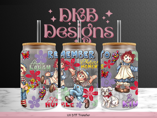 Remember to 16oz glass can UV DTF