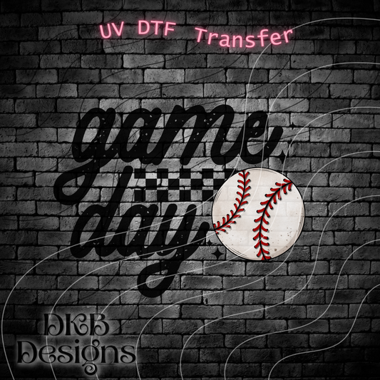 Game day baseball UV DTF