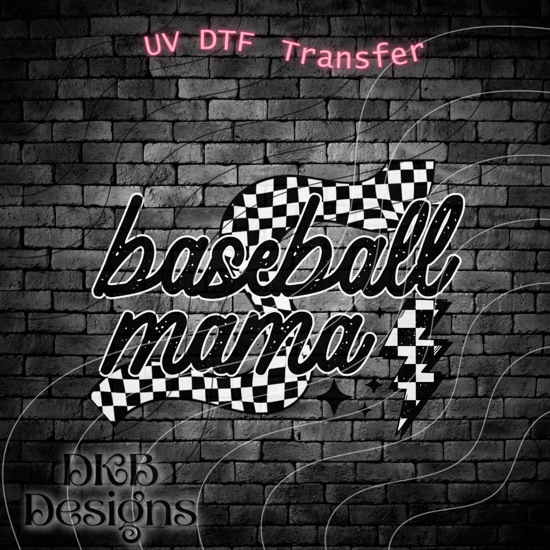 Baseball mama UV DTF