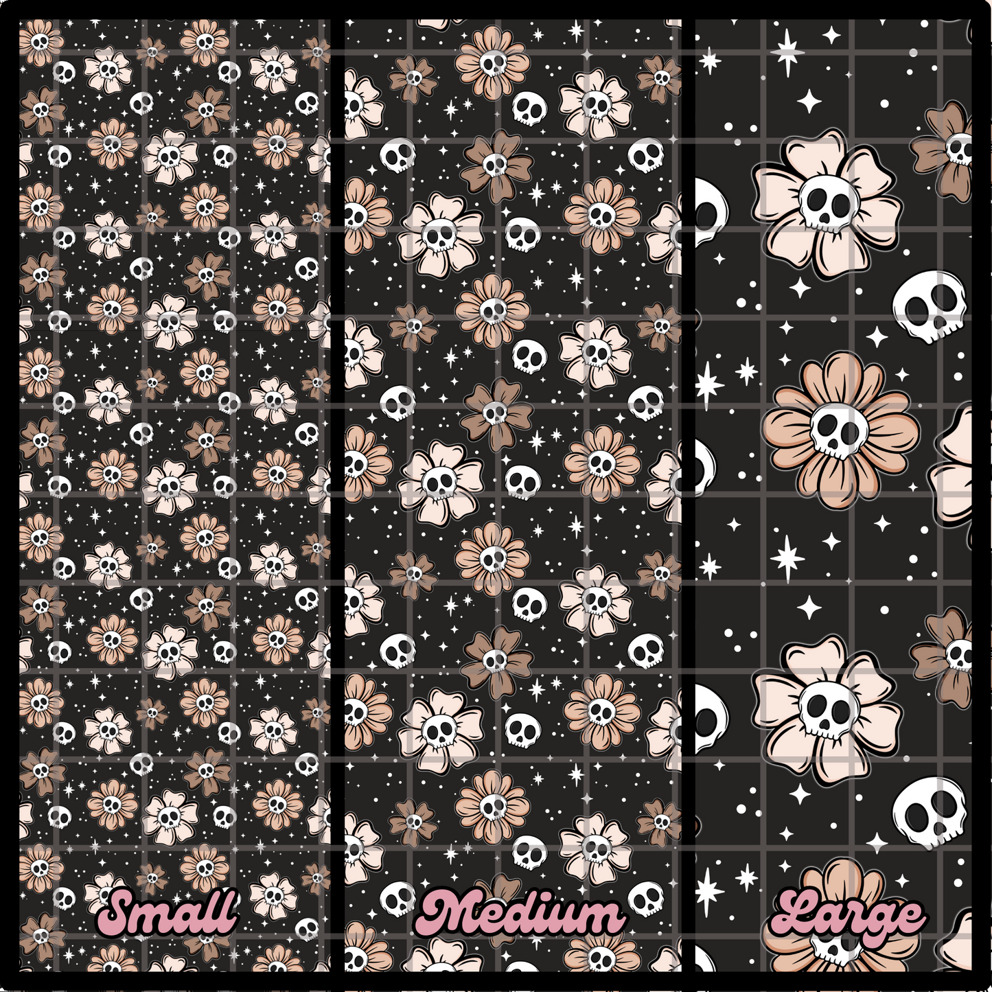 Skellie florals and stars Printed Vinyl