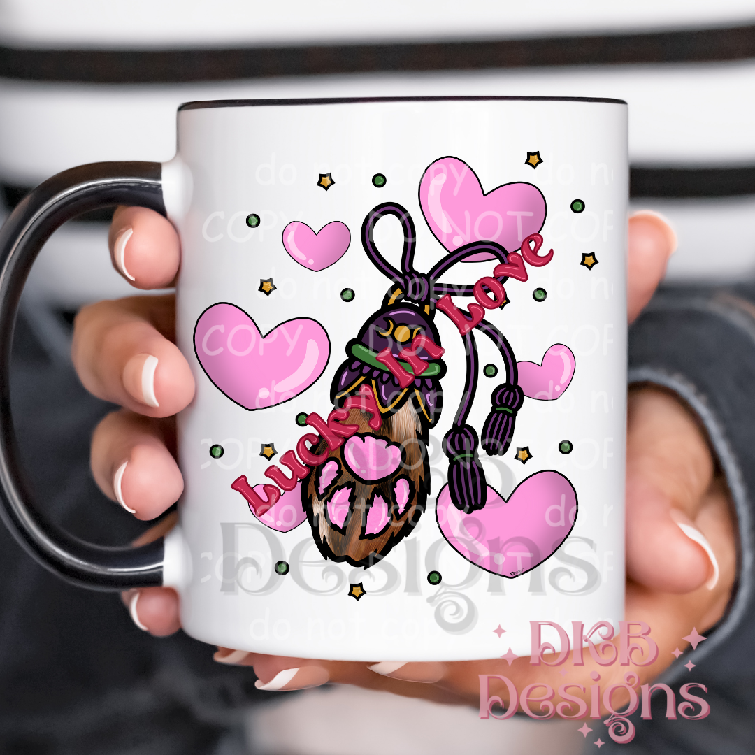 Lucky in love mug