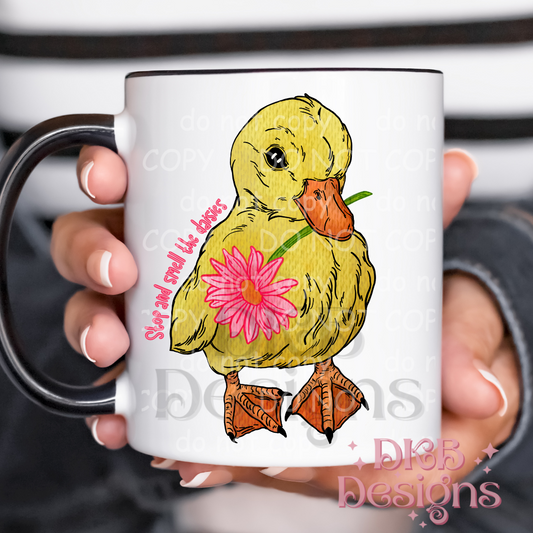 Stop and smell the daisies mug