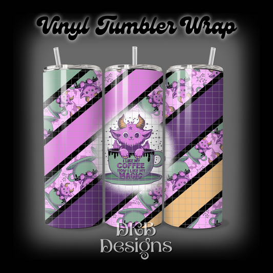 Magic coffee vinyl tumbler wrap