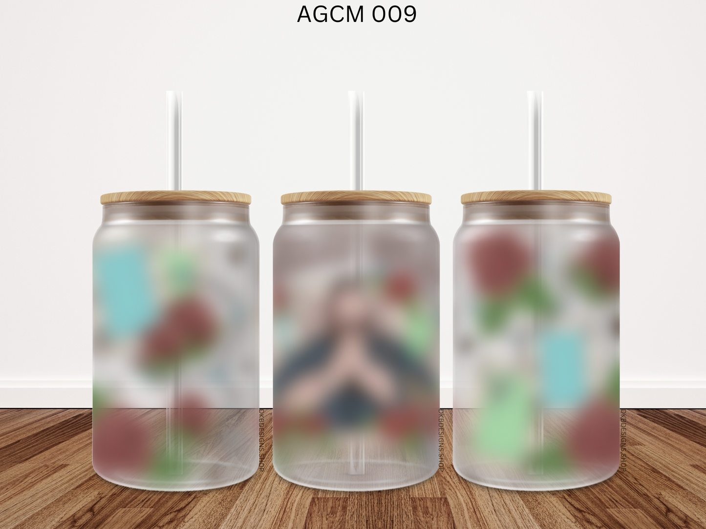 009 AGCM 16oz glass can UV DTF