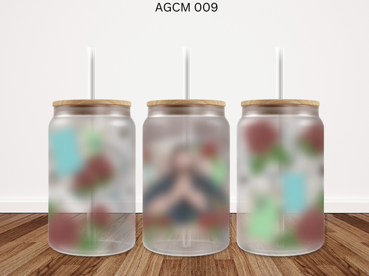 009 AGCM 16oz glass can UV DTF