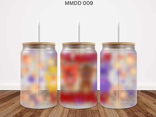 009 MMDD 16oz glass can UV DTF