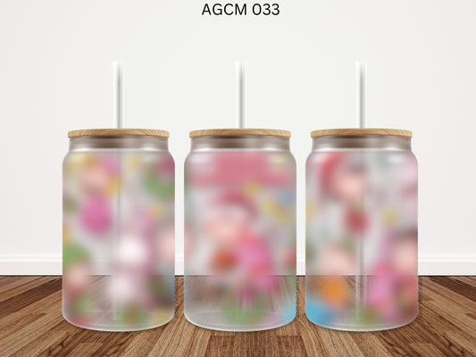 033 AGCM 16oz glass can UV DTF