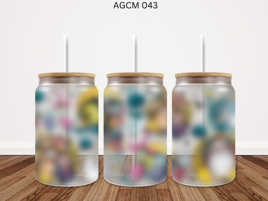 043 AGCM 16oz glass can UV DTF