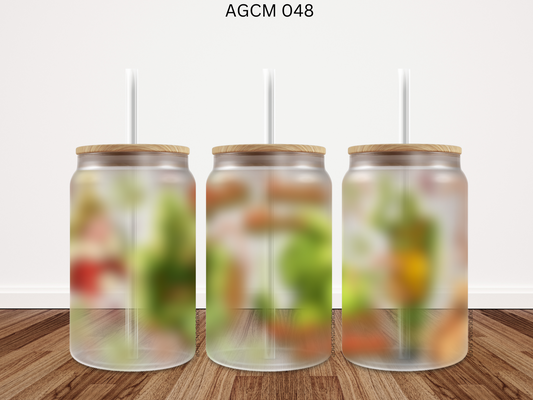 048 AGCM 16oz glass can UV DTF