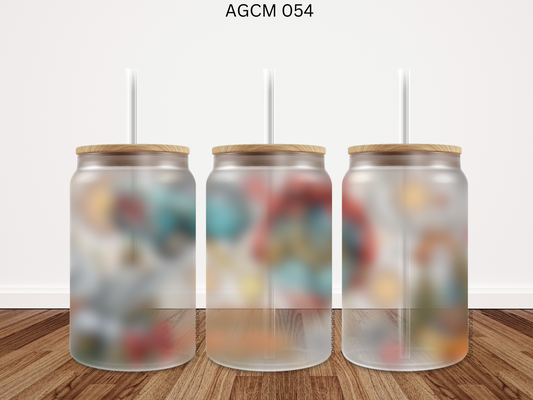 054 AGCM 16oz glass can UV DTF