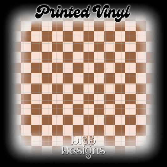 Brown checkered Printed Vinyl