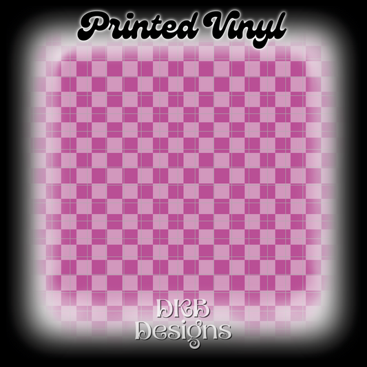 Pink checkered Printed Vinyl