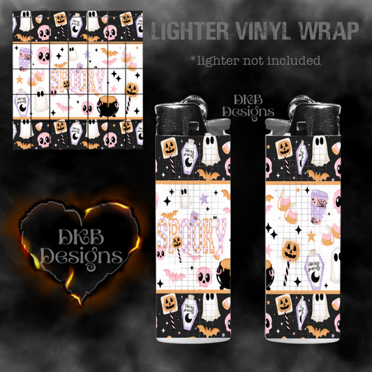 Spooky lighter vinyl wrap