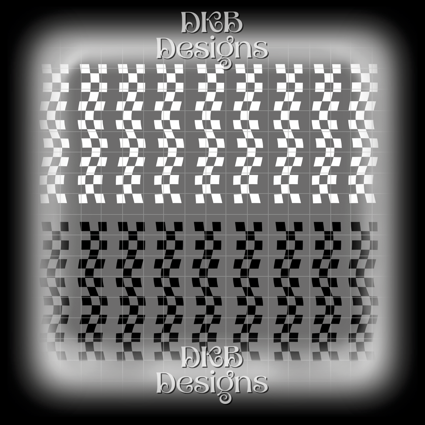 Wavy checker 11” x 9” UV DTF sheet