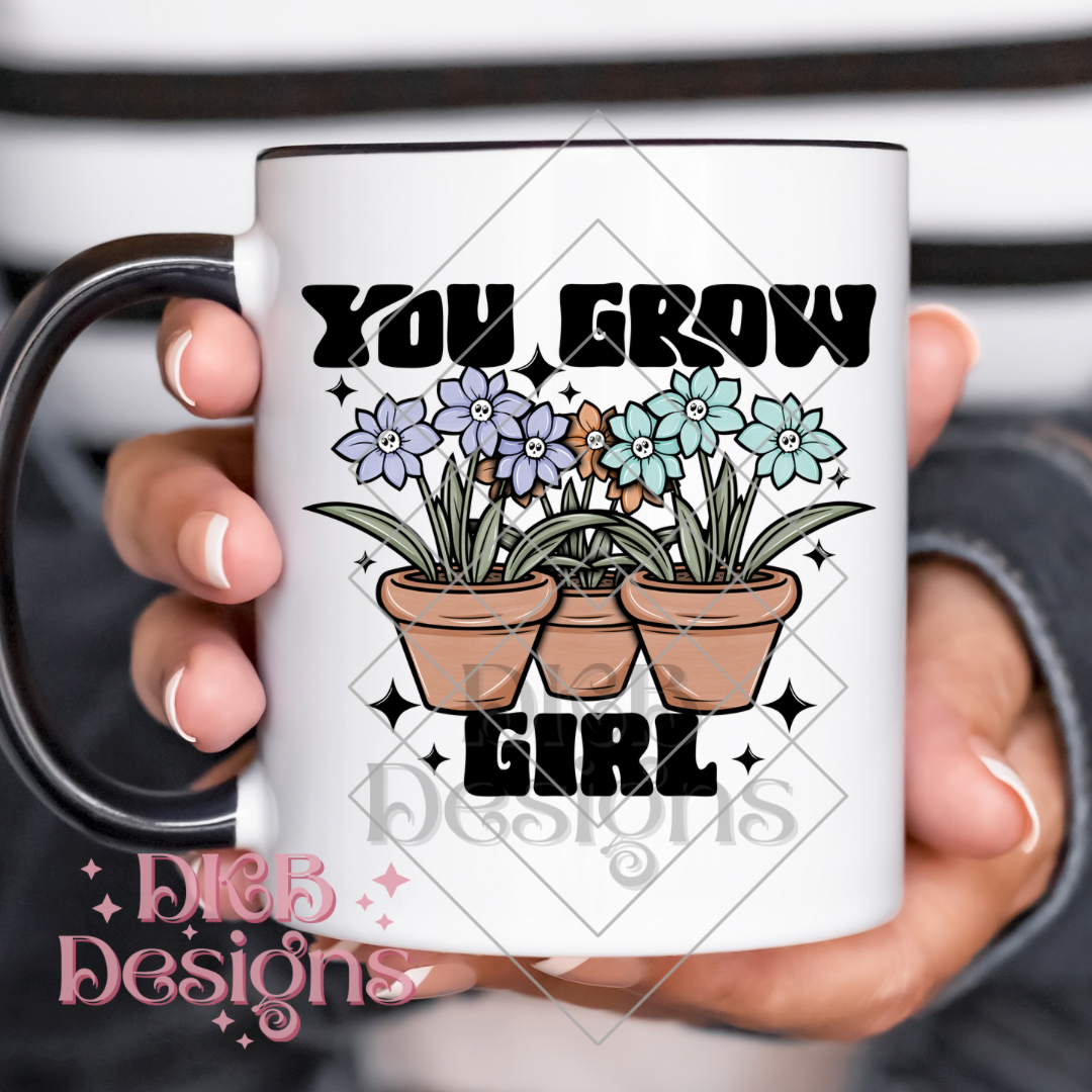 You grow girl faces stars UV DTF