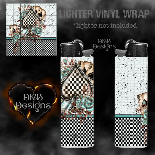 Checker spade lighter vinyl wrap